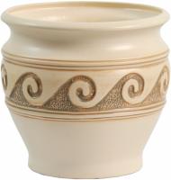Горшок из керамики "Итака" с поддоном
