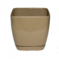 Кашпо Toscana / Тоскана квадратное с поддоном 