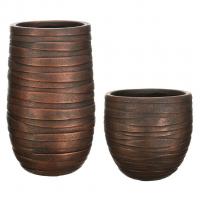 Набор настольное и напольное кашпо для цветов Idealist Lite Роу круглой формы