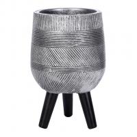 Напольное кашпо IDEALIST LITE Страйп с подставкой, файберстоун