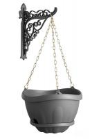 Кашпо с поддоном ГОНДОЛА на цепочке с крючком