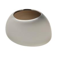 Кашпо керамическое овальное Mirror Silver / Мироу Сильвер