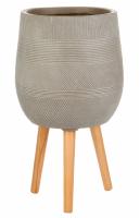 Напольное кашпо IDEALIST LITE Страйп на ножках, овальное