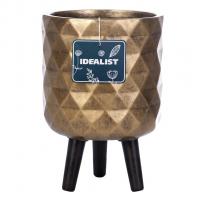 Напольное кашпо IDEALIST LITE Даймонд с подставкой, файберстоун