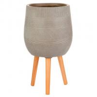 Напольное кашпо IDEALIST LITE Страйп на ножках, овальное