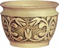 Горшок из керамики "Букет" с поддоном