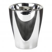 Кашпо керамическое высокое Mirror Silver / Мироу Сильвер