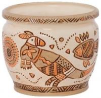 Горшок из керамики "Кенгуру" с поддоном