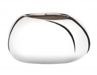 Кашпо керамическое овальное Mirror Silver / Мироу Сильвер