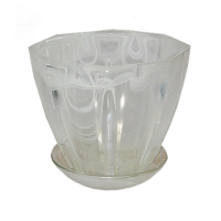 Горшок с поддоном "Грани" ШИФОН