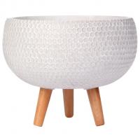 Напольное кашпо IDEALIST LITE Ханни Чаша с подставкой, файберстоун