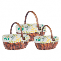 Набор корзин плетеных (ива), 3 шт. Натуральный