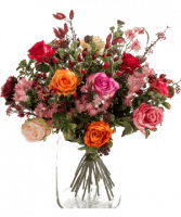 Букет огненных роз