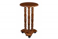 Деревянная подставка для цветов на роликах ТМ-4