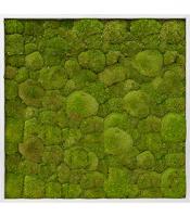 Картина из шарового мха квадратная (сталь)