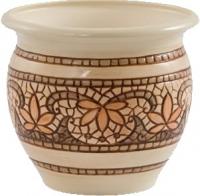 Горшок из керамики "Мозаика" с поддоном