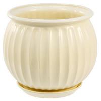 Горшок из керамики "Сфера" с поддоном