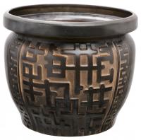Горшок из керамики "Лабиринт" с поддоном