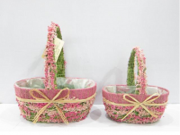 Корзины из травы овальные, комплект 2 шт.