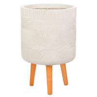 Напольное кашпо IDEALIST LITE Страйп на ножках, круглое
