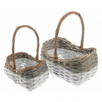Набор корзин плетеных (ива, береста), 2 шт.