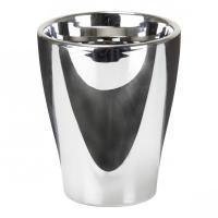 Кашпо керамическое высокое Mirror Silver / Мироу Сильвер