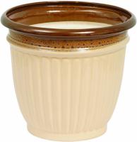 Горшок из керамики "Каштан" с поддоном