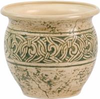 Горшок из керамики "Русь" с поддоном