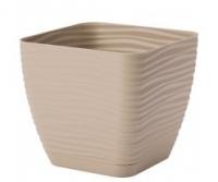 Кашпо квадратное Sahara petit / Сахара Петит с прикрепленным поддоном 