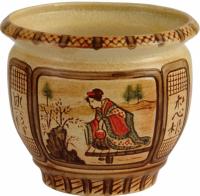 Горшок из керамики "Невеста" с поддоном