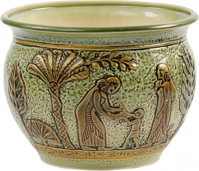Горшок из керамики "Ассирия" с поддоном