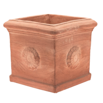 Кашпо керамическое квадратное CON ROSONE 