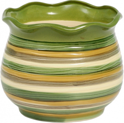 Горшок из керамики "Волан" с поддоном