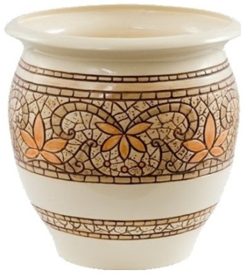 Горшок из керамики "Мозаика" с поддоном