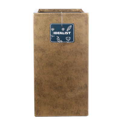 Напольное кашпо IDEALIST LITE Крисмас Высокое, квадратное, файберстоун