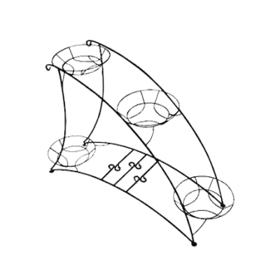 Подставка напольная ДУГА на 4 горшка