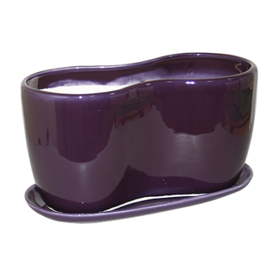 Кашпо на два цветка с поддоном