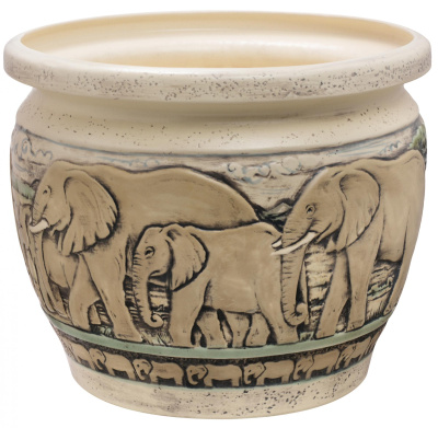 Горшок из керамики "Кения" с росписью с поддоном