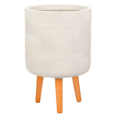 Напольное кашпо IDEALIST LITE Страйп на ножках, круглое