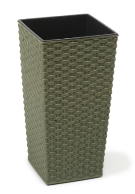 Кашпо FINEZJA ECO rattan / ФИНЕЗИЯ ЭКО ротанг с вкладышем 
