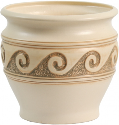 Горшок из керамики "Итака" с поддоном