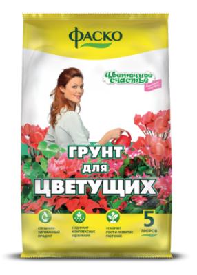 Грунт Цветочное счастье для цветущих 5л