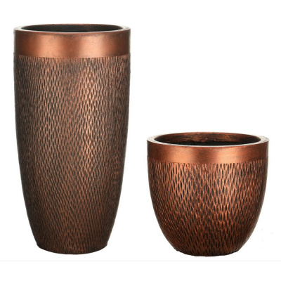 Набор настольное и напольное кашпо для цветов Idealist Lite Лотус круглой формы