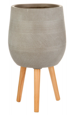 Напольное кашпо IDEALIST LITE Страйп на ножках, овальное