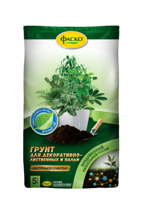 Грунт Цветочное счастье для  декоративно-лиственных и пальм 5л