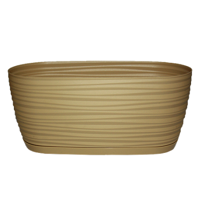 Кашпо овальное Sahara petit / Сахара Петит с прикрепленным поддоном 