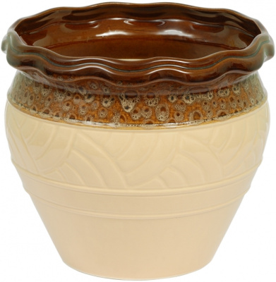 Горшок из керамики "Дарья" с поддоном