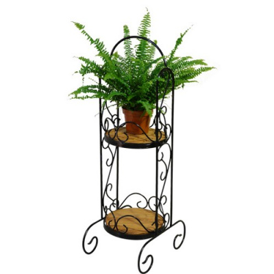 Подставка кованая "Металл+Дерево"-1