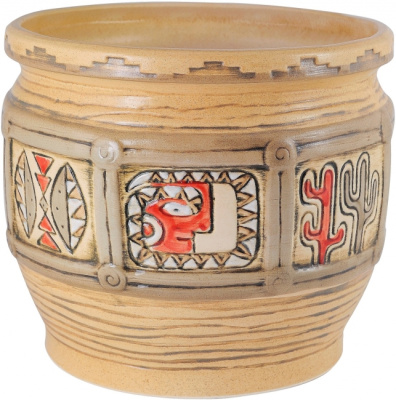 Горшок из керамики "Мексика" с поддоном