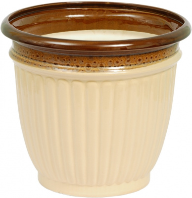 Горшок из керамики "Каштан" с поддоном